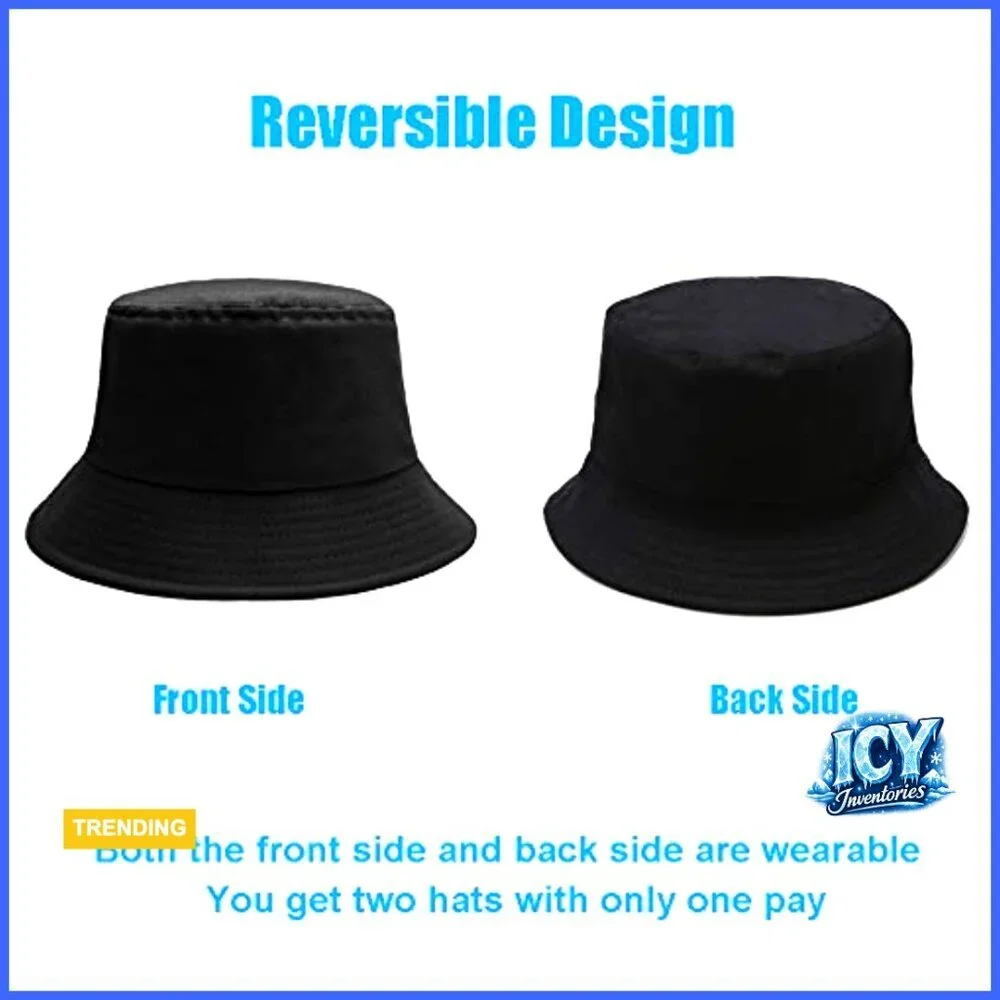 Reversible Cotton Bucket Hat, One Size, Sun Protection, Travel Ready